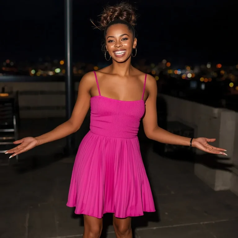 Chic Pleated Mini Dress for a Trendy Girls’ Night Out | traditional prompt for chatgpt in english for girl