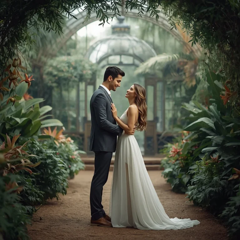 Couple’s Engagement Shoot in a Botanical Garden | Couple Prompt