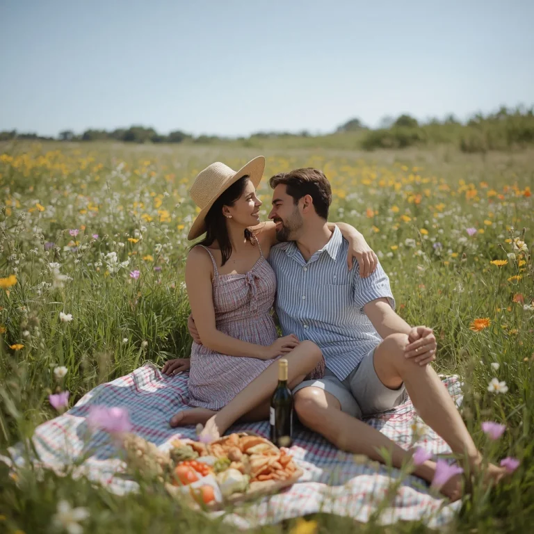 Couple’s Romantic Picnic in a Sunny Field | Hot Romantic Prompt
