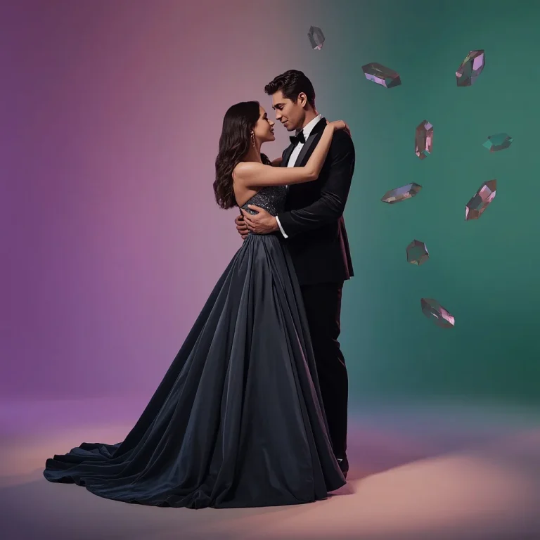 Romantic Couple In Matching Charcoal Velvet Gala Outfits | Spectacular Cinematic Romantic