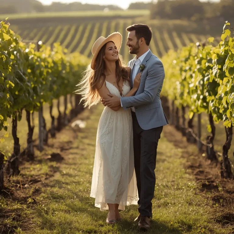 Romantic Winery Visit: Couple Among the Vines | Romantic couple AI prompt copy and paste ChatGPT