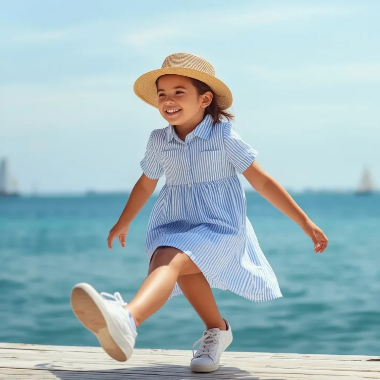 Sweet Striped Shirtdress for a Young Girl’s Summer Vacation | prompt for girls trending